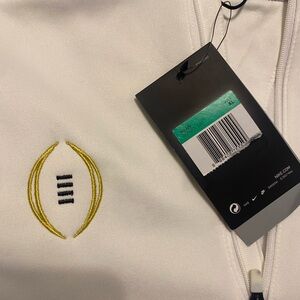 Nike College Football Playoff White Jacket with Gold Embroidery Logo
